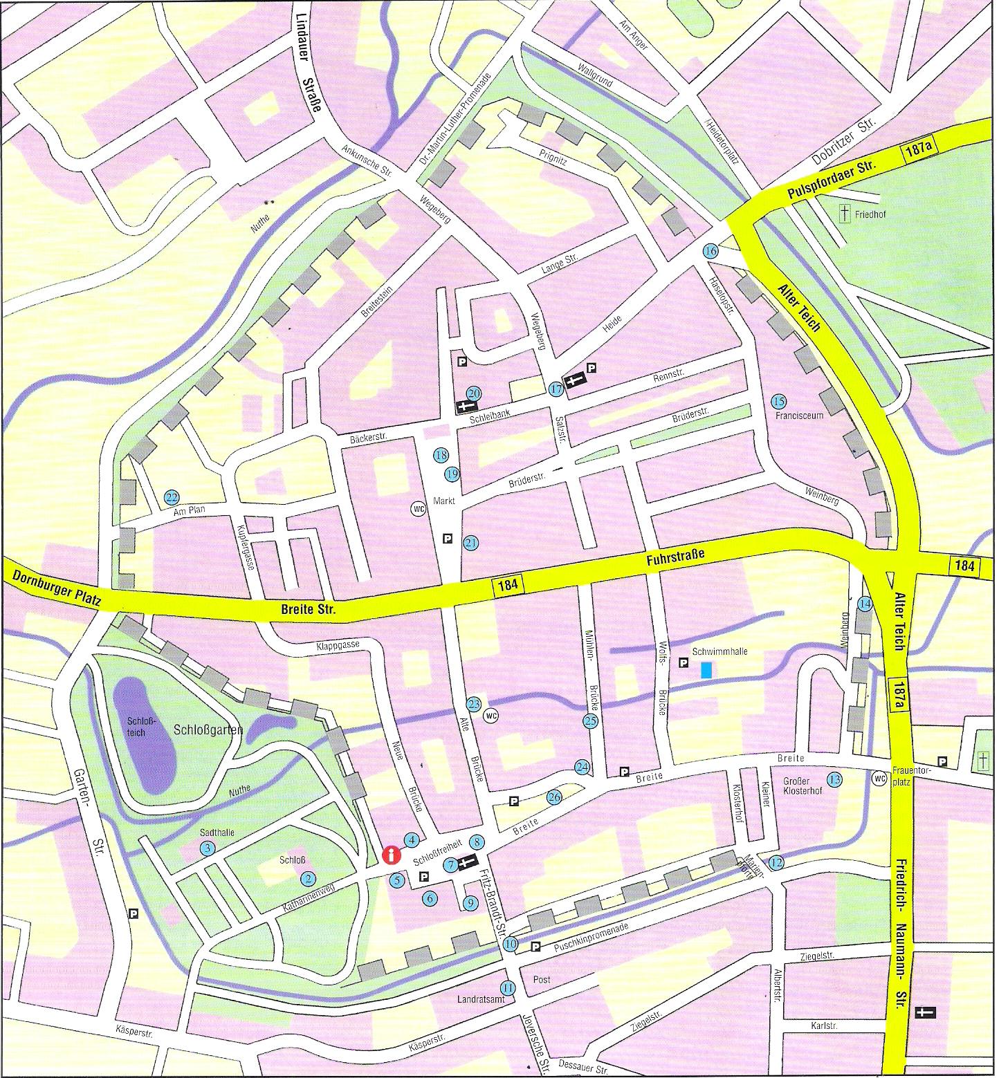 Guide to Bach Tour: Zerbst - Maps